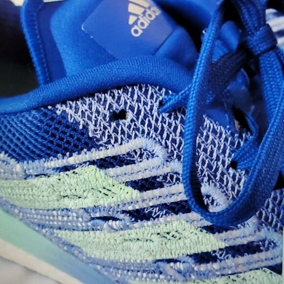 11 ADIDAS SOLAR BOOST Continental Tire Sole blue green fly knit running Shoes - Picture 3 of 13